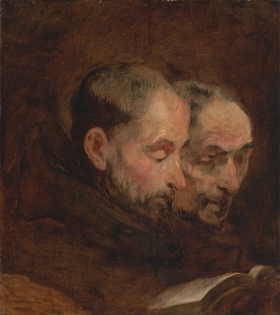 Copia di un dipinto tradizionalmente attribuito a Van Dyck raffigurante due monaci che leggono - Yale Center for British Art, New Haven